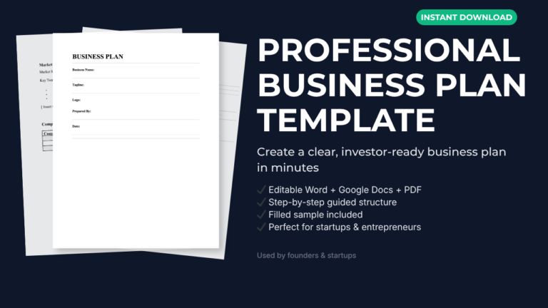 How to Create a Business Plan in 60 Minutes (Template Included)