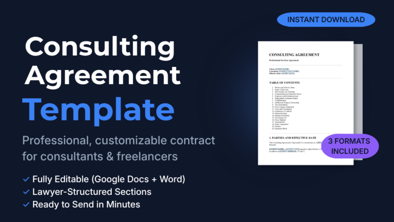 The Consulting Agreement That Protects You (Template Inluded)