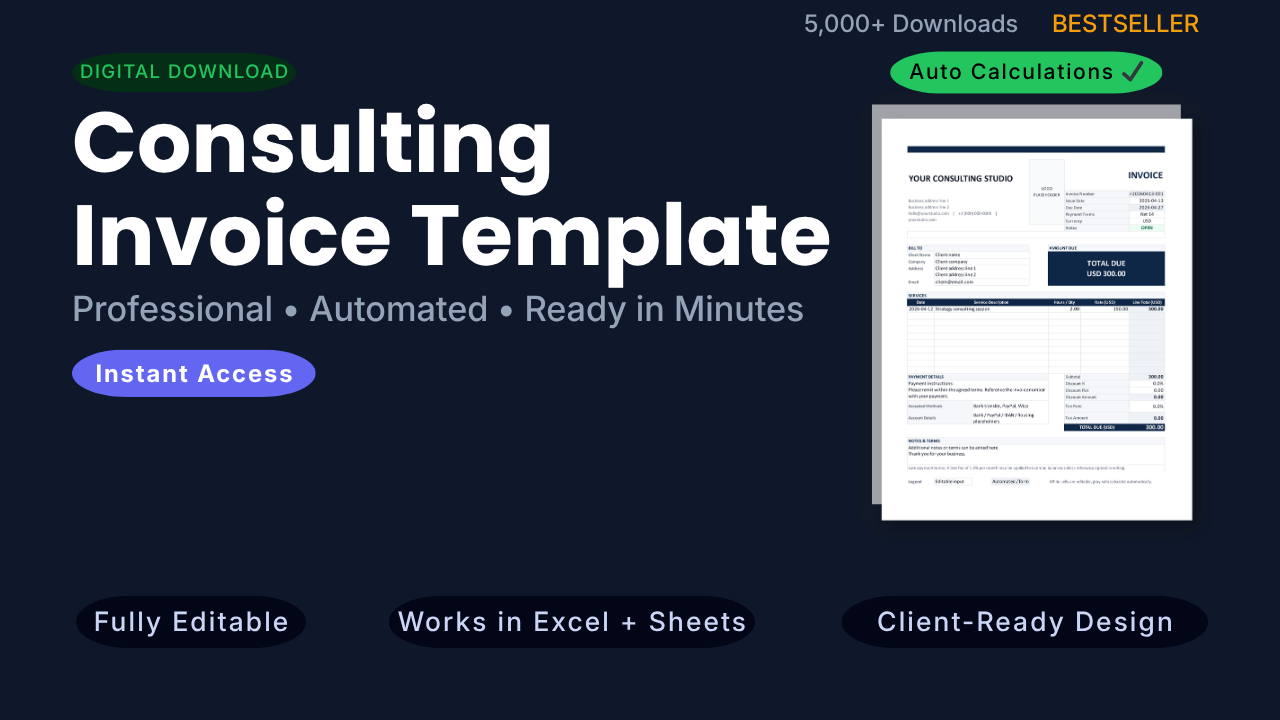 Consulting Invoice Template