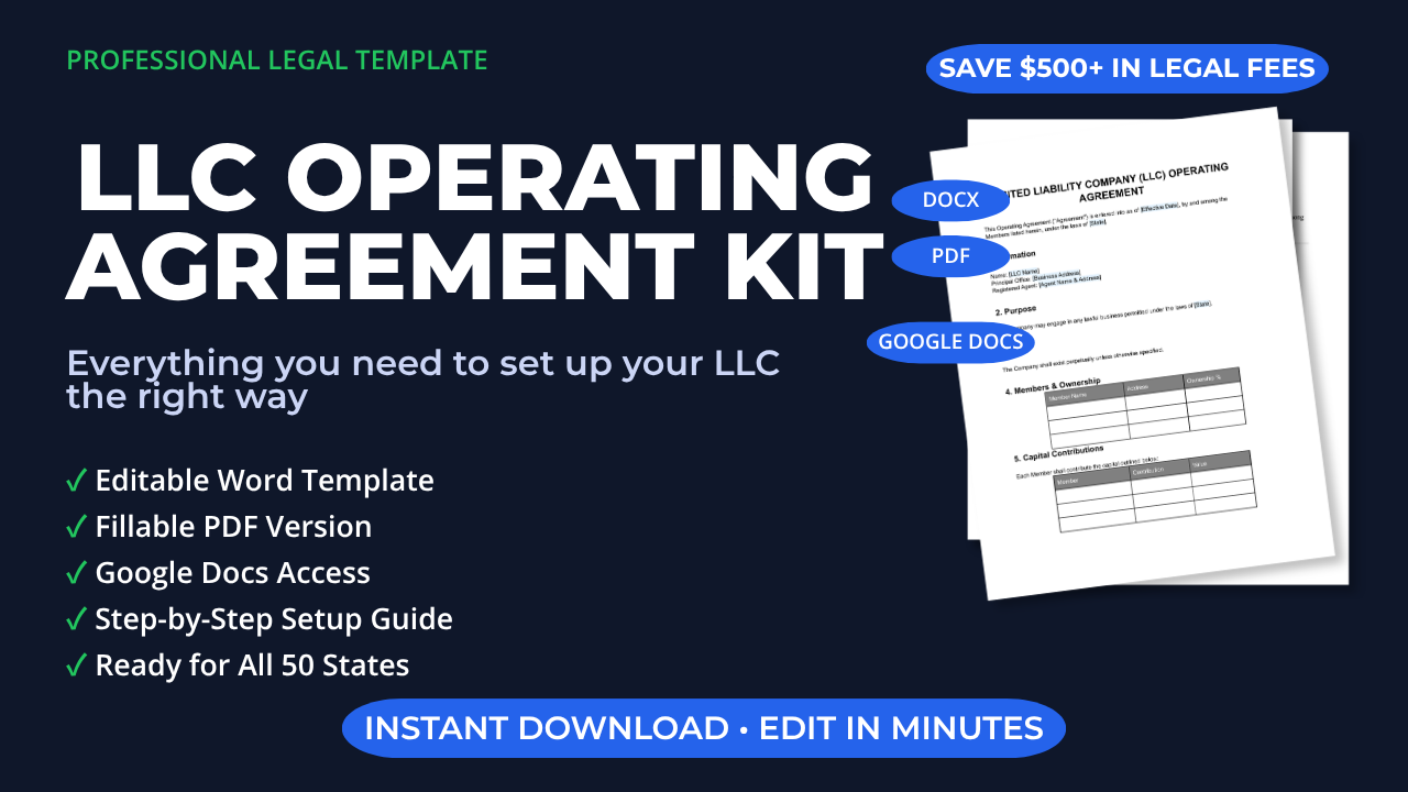LLC Operating Agreement template