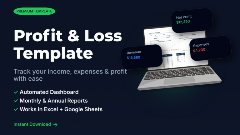Profit and Loss Statement Template (Simple & Fast)