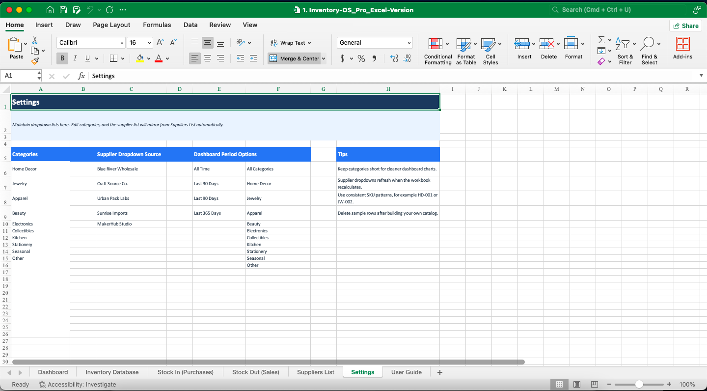 inventory management and tracking system